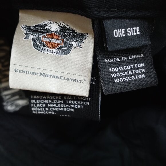 Harley Davidson Baseball Hat Cap Wing Design Rhinestone Studded Loop Back - Picture 11 of 11